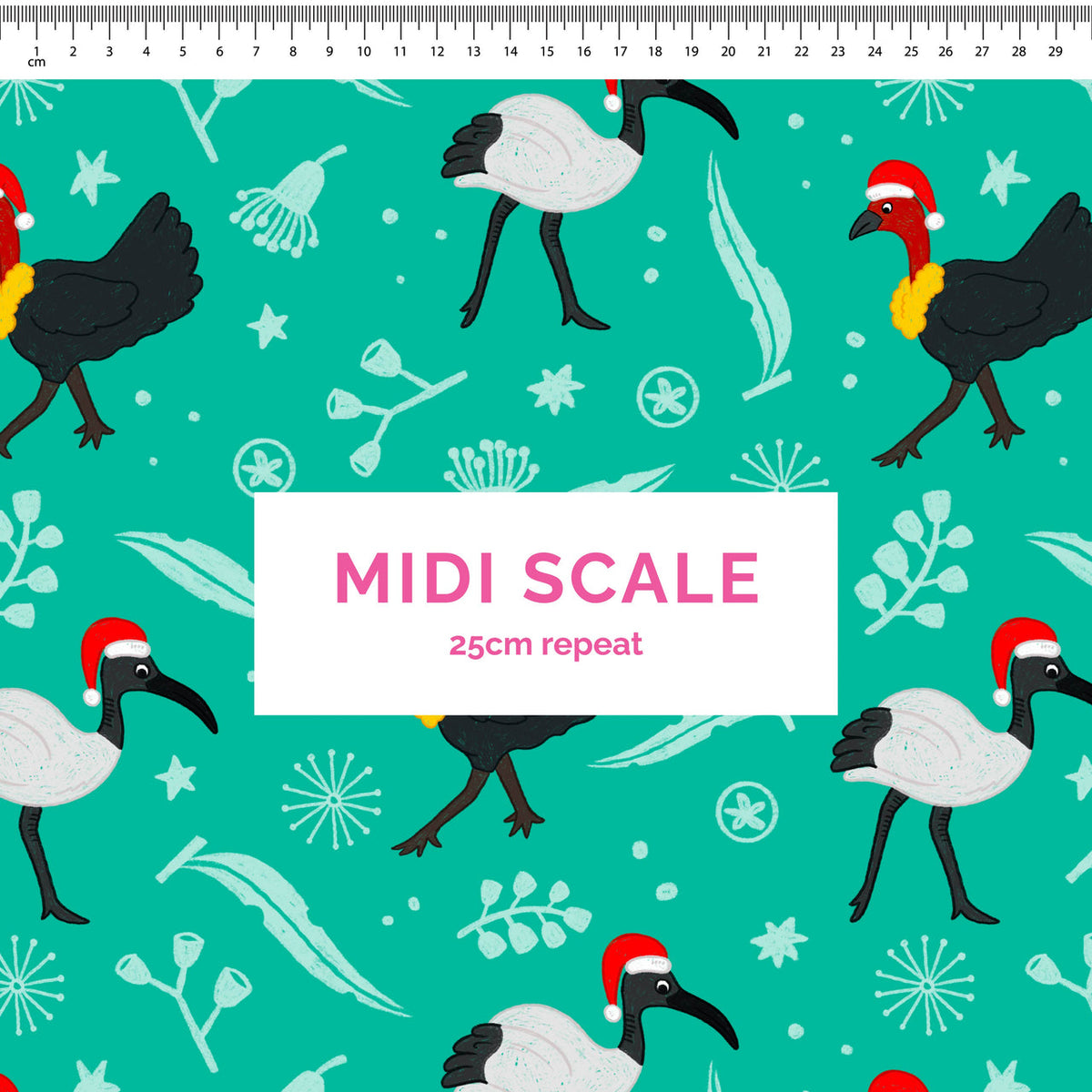Bin Chicken & Bush Turkey Christmas Scrub Set (Pre-order)