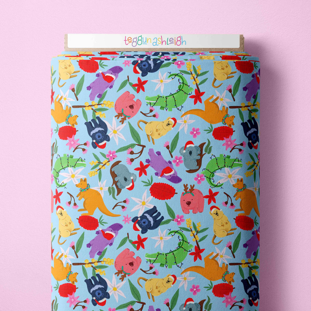 Aussie Christmas Animals Blue Scrub Set (Pre-order)