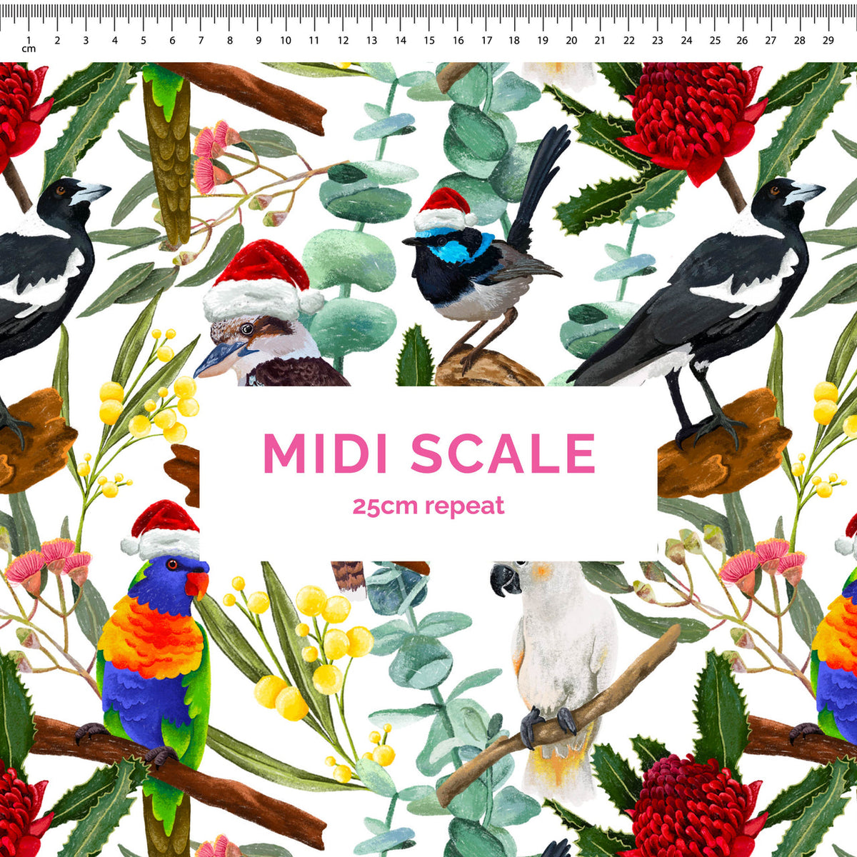 Aussie Christmas Birds Scrub Set (Pre-order)