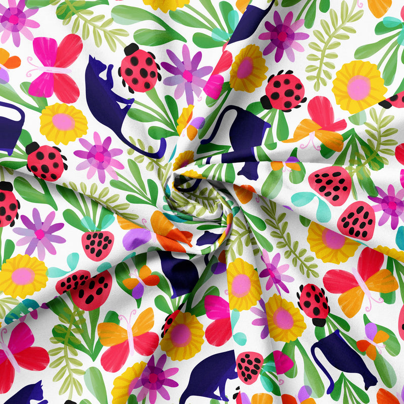 Kitty Cat Strawberry Patch white Scrub Set (Pre-order)