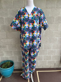 Fiesta Birds Noir Scrub Set (Pre-order)