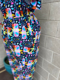 Fiesta Birds Noir Scrub Set (Pre-order)