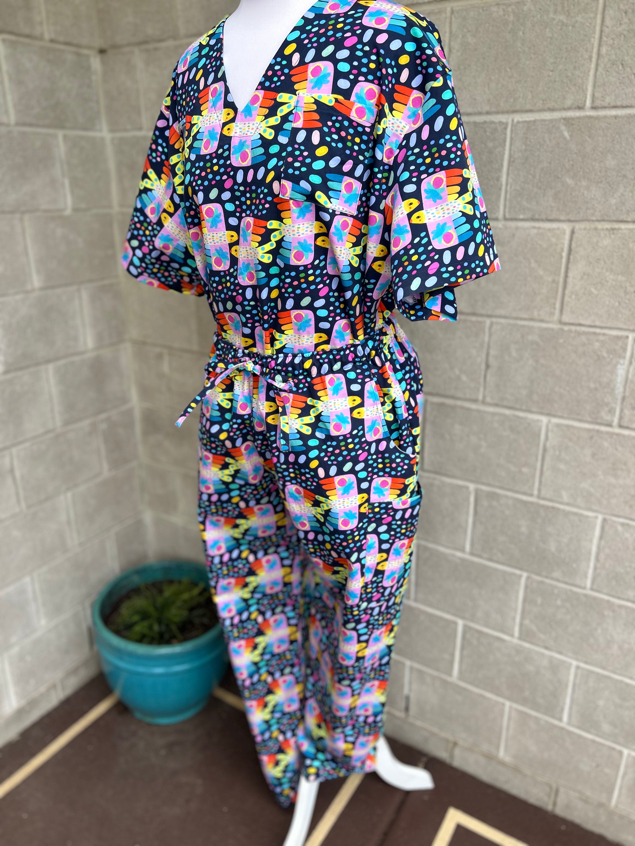 Fiesta Birds Noir Scrub Set (Pre-order)