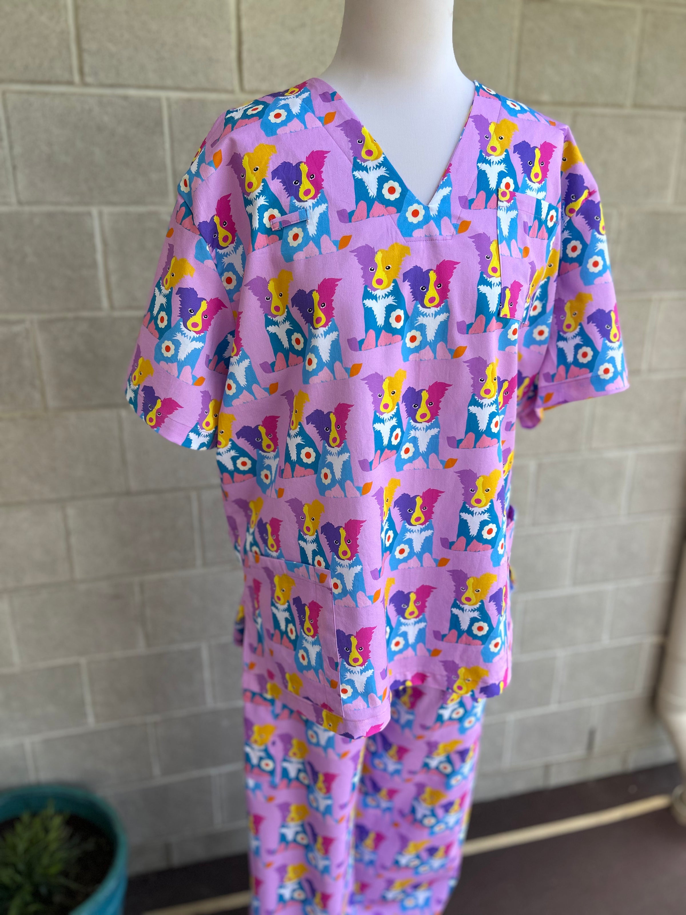 Collie Cute Taffy Scrub Set (Pre-order)