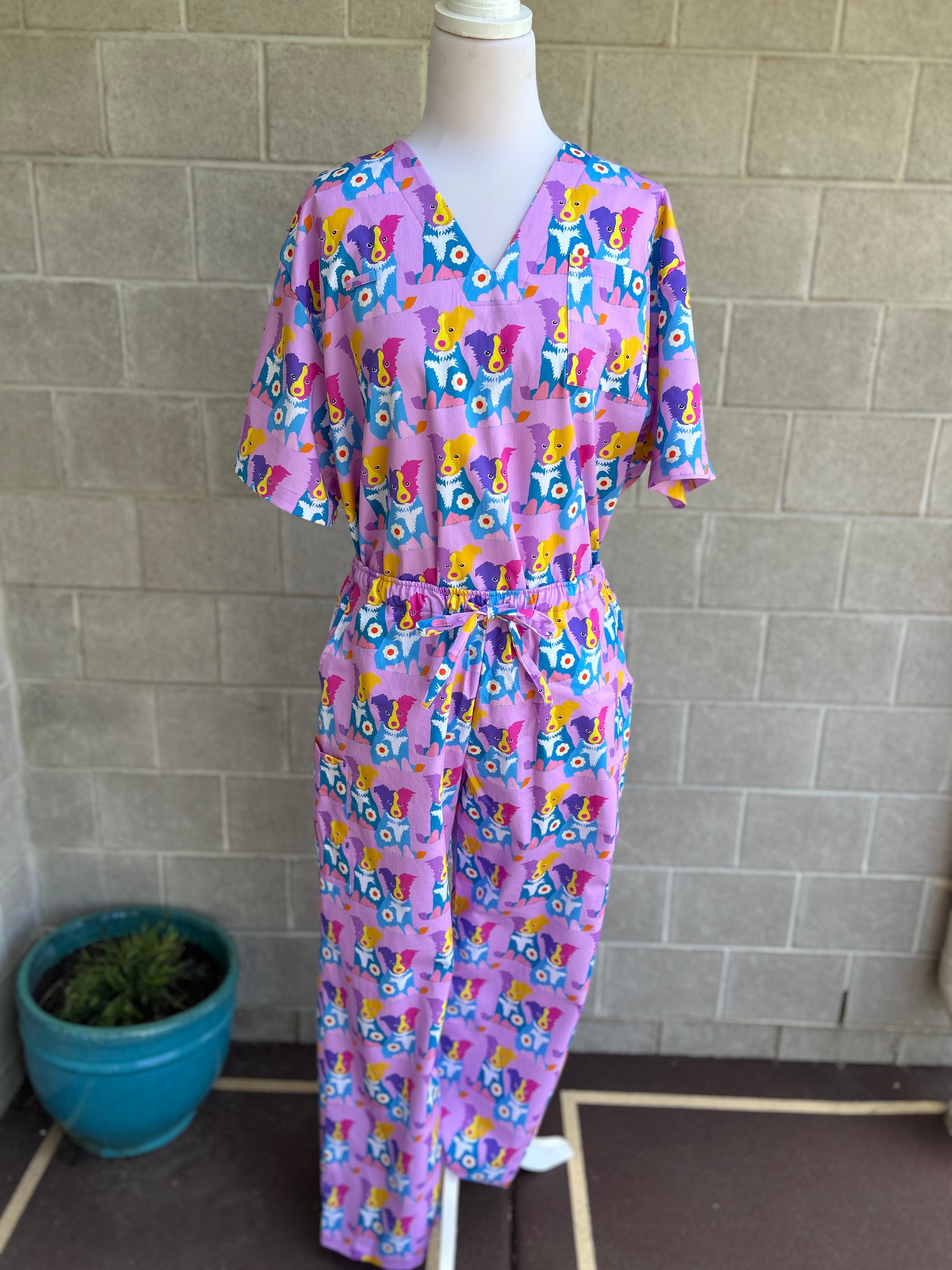 Collie Cute Taffy Scrub Set (Pre-order)