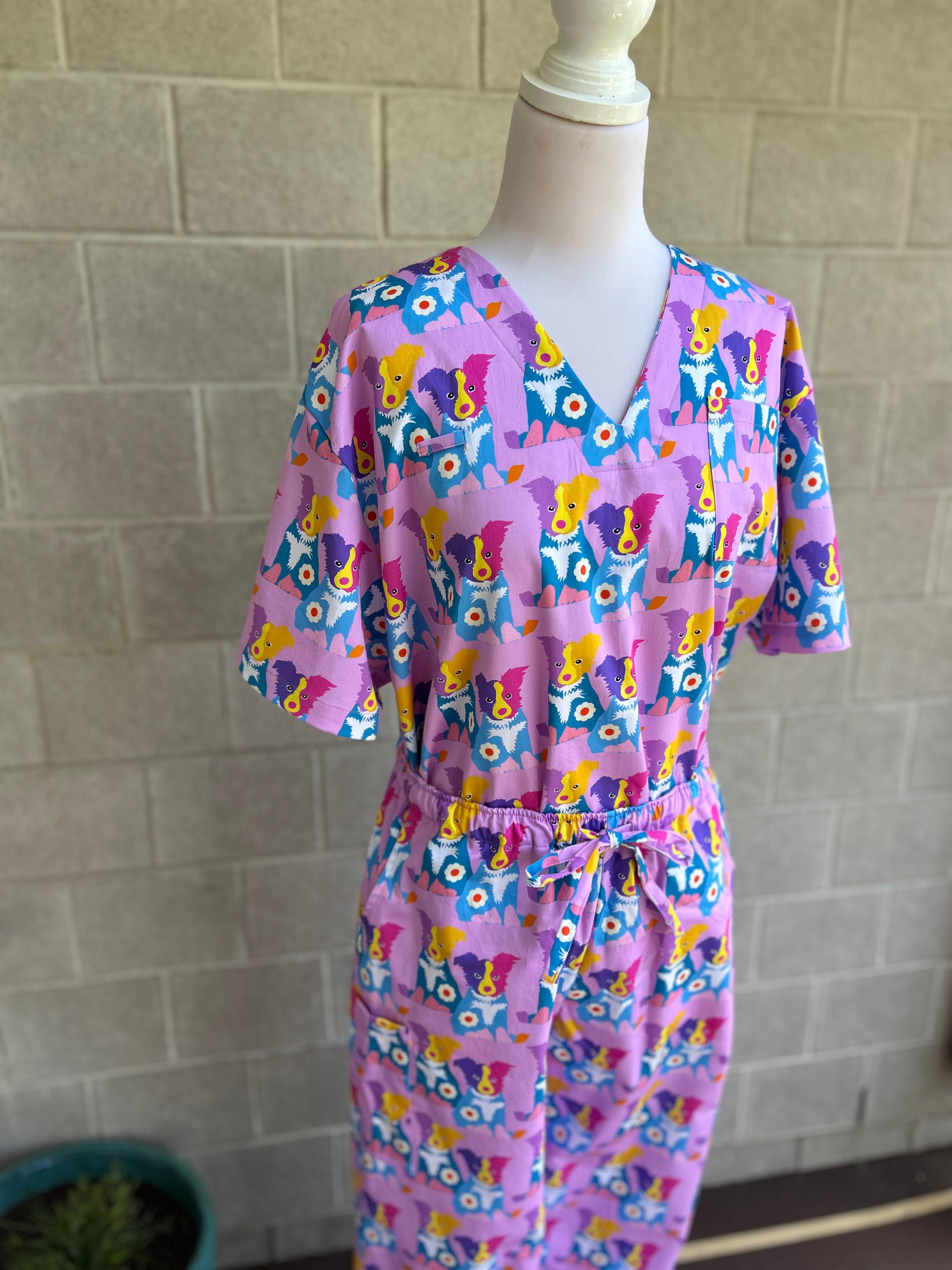 Collie Cute Taffy Scrub Set (Pre-order)