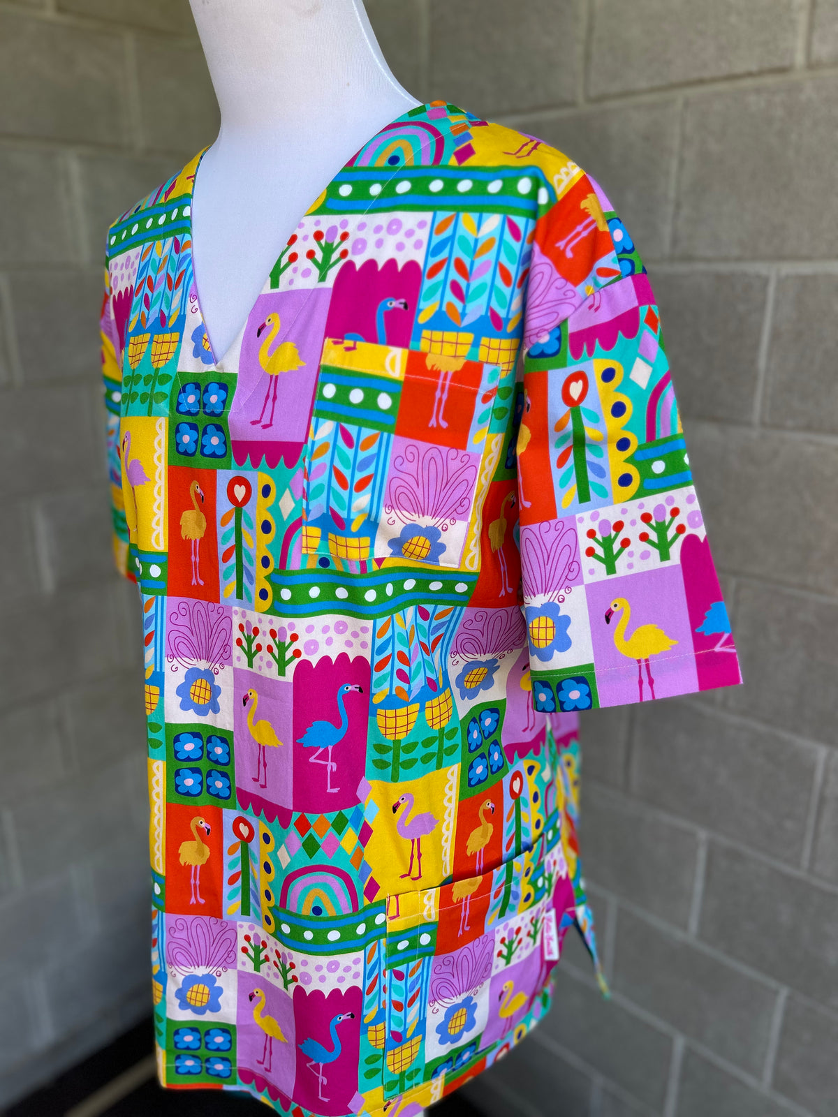 Flamingo Freedom Scrub Top (Pre-order)