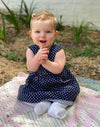 Navy Polka Dot Dress