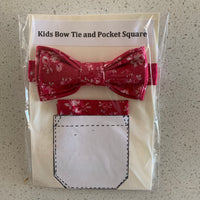 Kids Bow Tie and Pocket Square combo (multiple colours available)