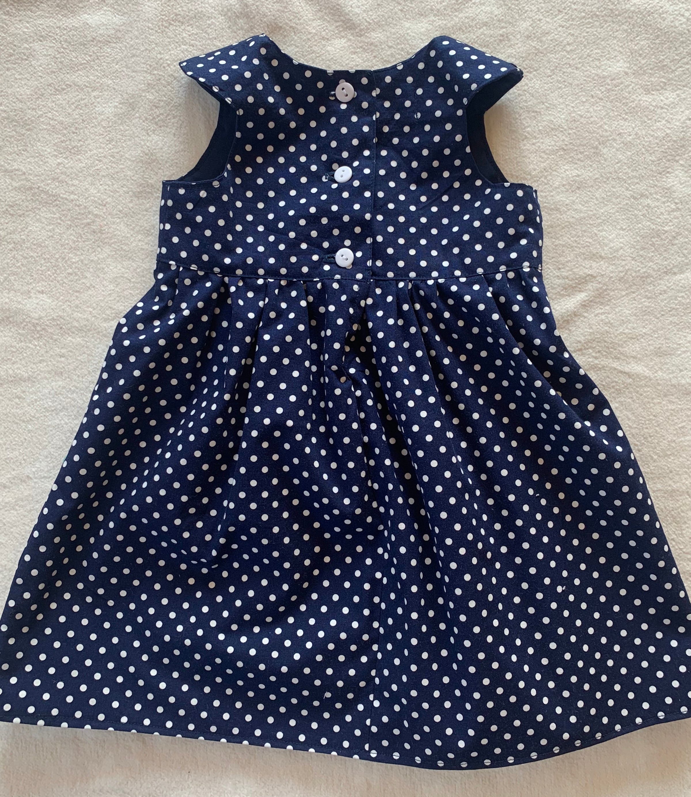 Navy Polka Dot Dress