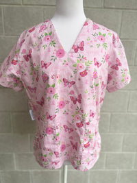 Strength in pink scrub top (XS only)