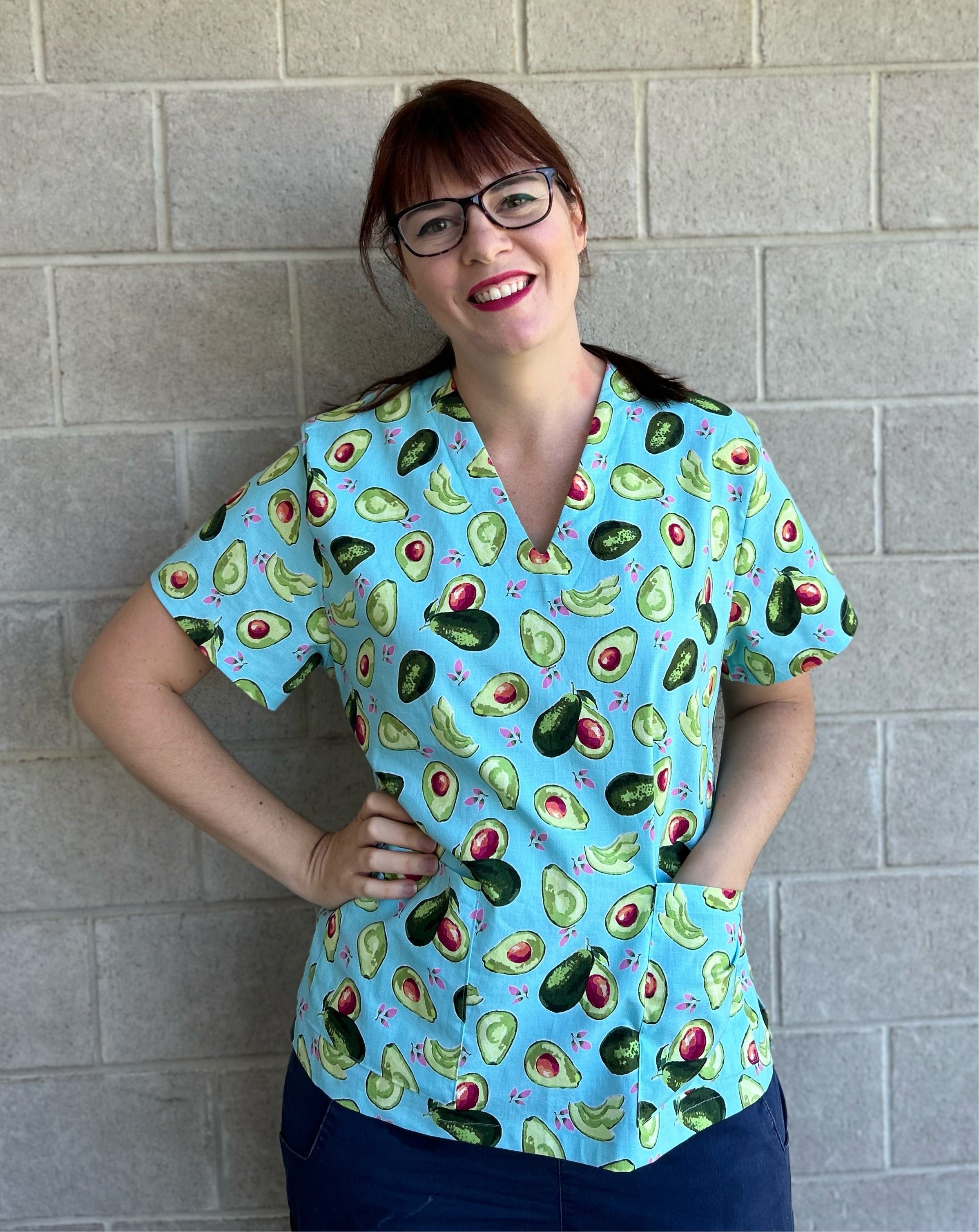 Avocado Scrub top (Ready made)